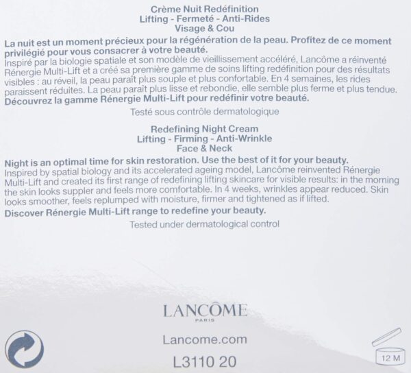 Lancome Renergie Nuit Multi-Lift Night Cream 50ml: Lift and Firm Your Skin Overnight with Multi-Tension Technology - Image 2