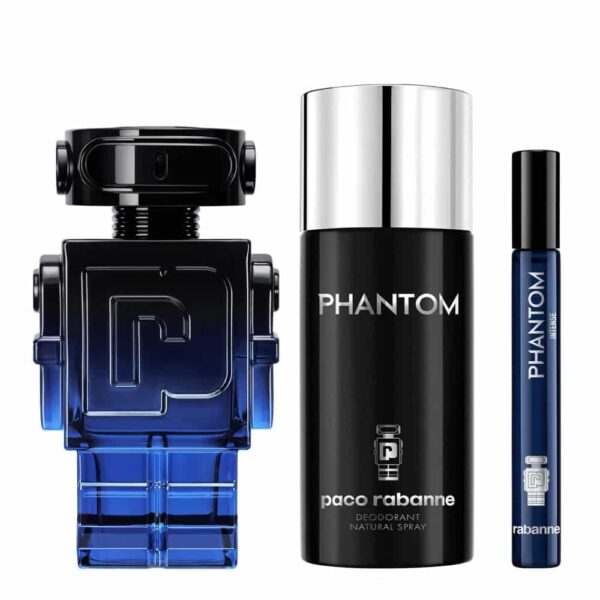 Paco Rabanne Phantom Intense Gift Set 100ml EDP + 10ml EDP + 150ml Deodorant Spray - Image 2