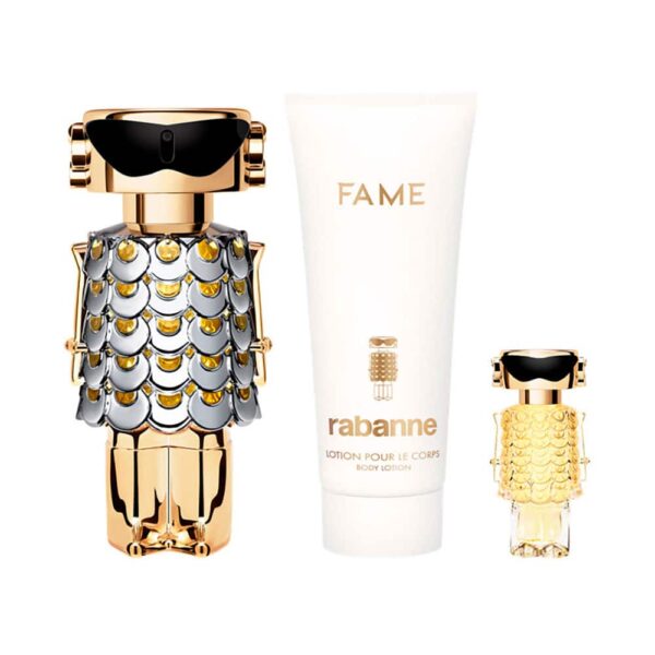Paco Rabanne Fame Gift Set 80ml EDP + 100ml Body Lotion + 4ml EDP - Image 2
