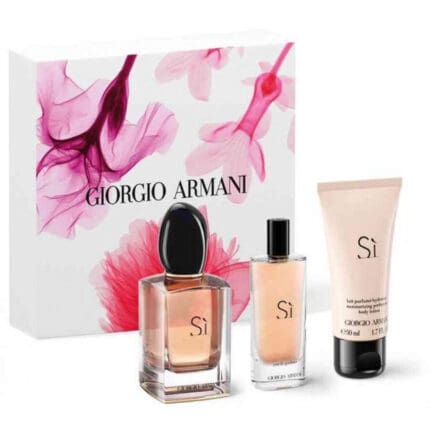 Giorgio Armani Si Gift Set 50ml EDP + 50ml Body Lotion + 15ml EDP