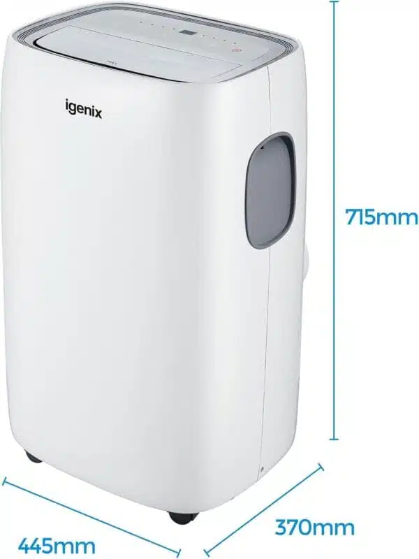 Igenix IG9922 12000BTU 4-in-1 Portable Air Conditioner, Cooling, Fan, Dehumidifier, White - Image 3