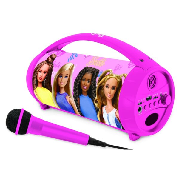 Lexibook BTP585BBZ Barbie Bluetooth Speakers with Lights & Mic - Image 2