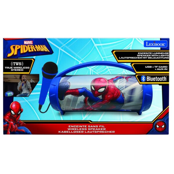 Lexibook BTP585SPZ Spider-Man Bluetooth Speakers with Lights & Mic - Image 2