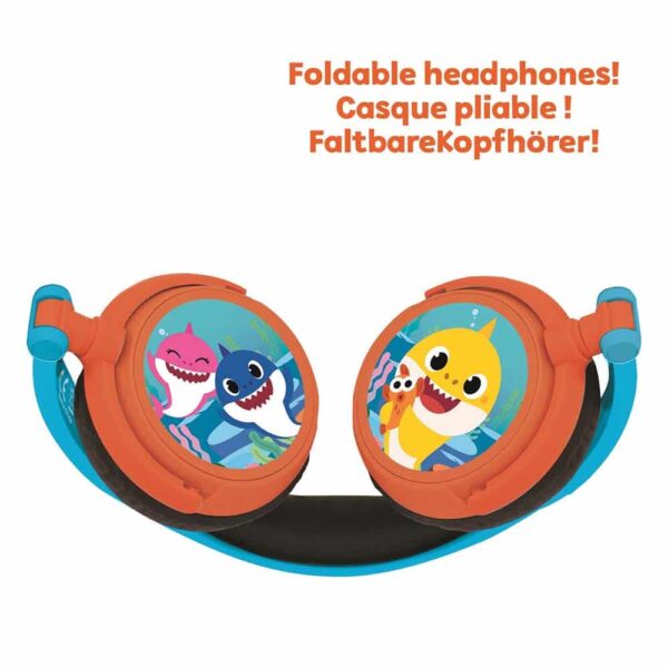 Lexibook HP015BS Baby Shark Foldable Stereo Headphones with Volume Limiter - Image 4