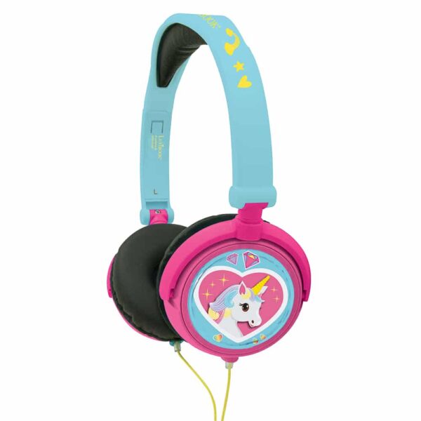 Lexibook HP017UNI Unicorn Foldable Stereo Headphones with Volume Limiter