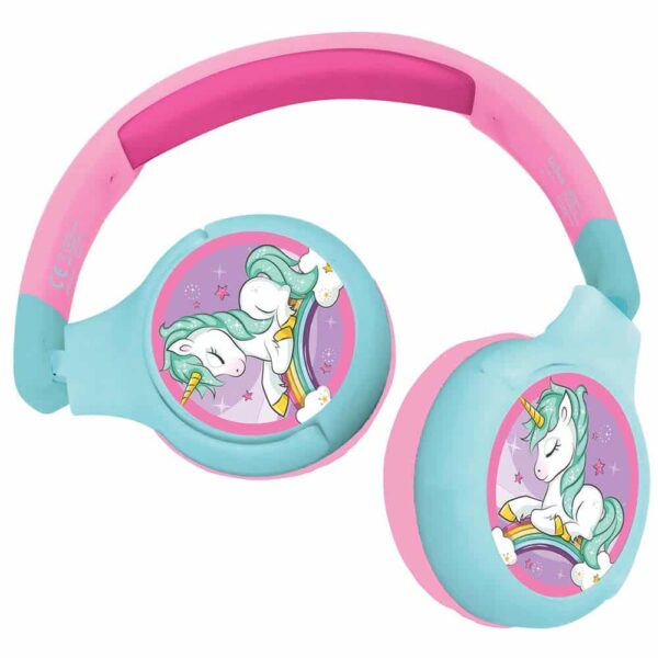 Lexibook HPBT010UNI Unicorn Bluetooth & Wired Foldable Headphones