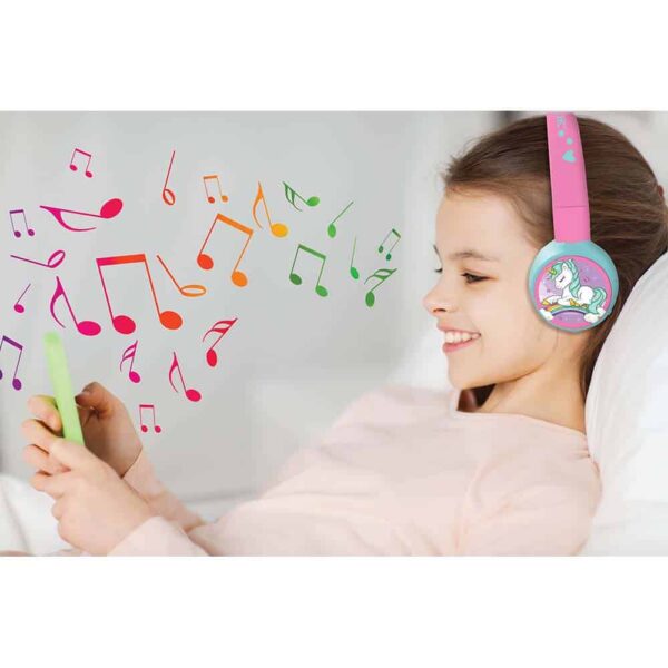 Lexibook HPBT010UNI Unicorn Bluetooth & Wired Foldable Headphones - Image 4