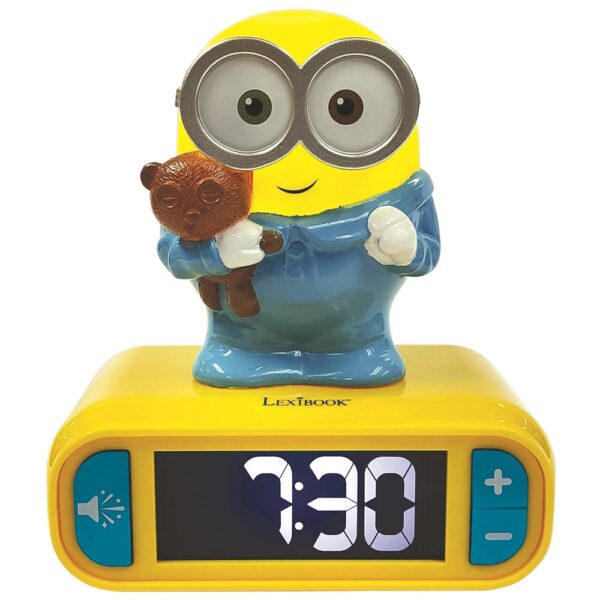 Lexibook RL800DES 3D Despicable Me Minions Childrens Clock with Night Light