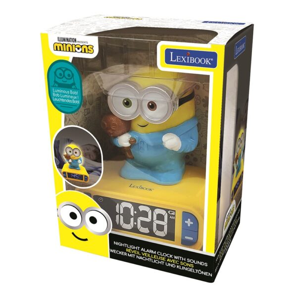 Lexibook RL800DES 3D Despicable Me Minions Childrens Clock with Night Light - Image 5