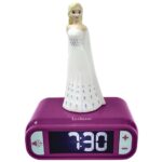 Lexibook RL800FZ 3D Disney Frozen II Elsa Childrens Clock with Night Light