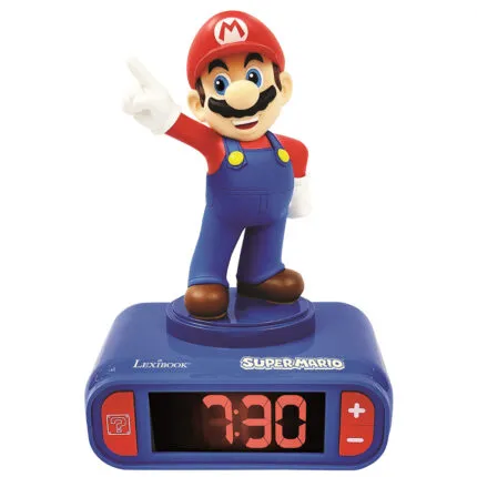 Lexibook RL800NI 3D Super Mario Childrens Clock with Night Light