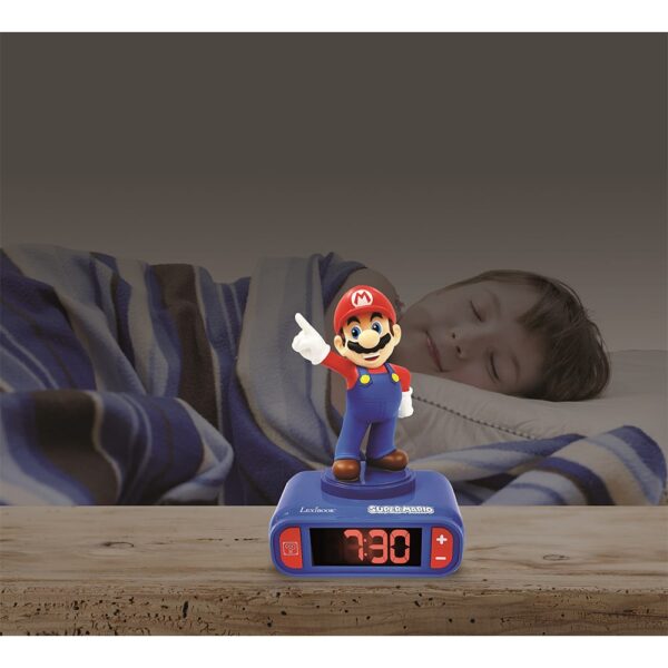 Lexibook RL800NI 3D Super Mario Childrens Clock with Night Light - Image 4
