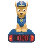Lexibook RL800PA 3D Paw Patrol Chase Childrens Clock with Night Light