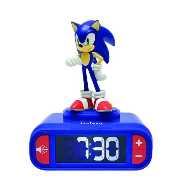 Lexibook RL800SN 3D Sonic Childrens Clock with Night Light