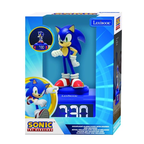 Lexibook RL800SN 3D Sonic Childrens Clock with Night Light - Image 3