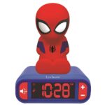 Lexibook RL800SP 3D Spider-Man Childrens Clock with Night Light