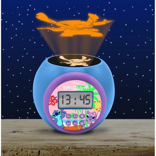 Lexibook RL977D Disney Stitch Childrens Projector Clock with Timer - Image 3
