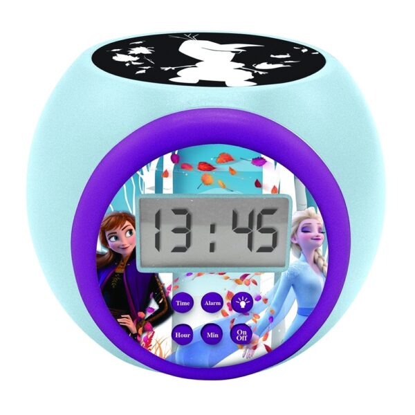 Lexibook RL977FZ Disney Frozen II Childrens Projector Clock with Timer