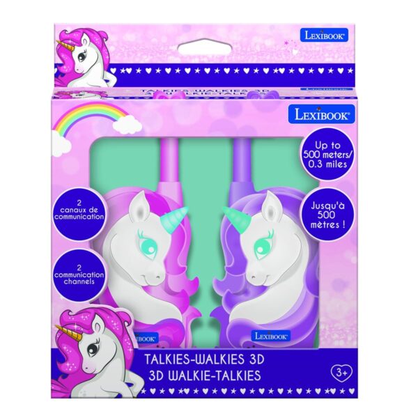 Lexibook TW18UNI 3D Unicorn Walkie-Talkies 500M - Image 3