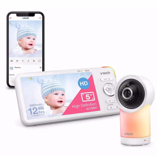 Vtech RM5766HD: Enhanced 5 Inch Smart Wi-Fi Baby Monitor with Pan & Tilt Features