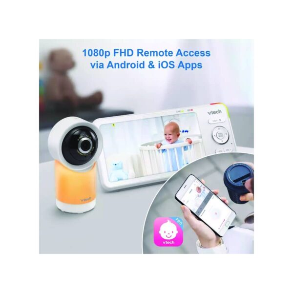 Vtech RM5766HD: Enhanced 5 Inch Smart Wi-Fi Baby Monitor with Pan & Tilt Features - Image 3