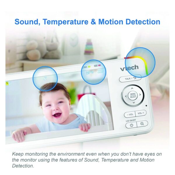 Vtech RM5766HD: Enhanced 5 Inch Smart Wi-Fi Baby Monitor with Pan & Tilt Features - Image 5