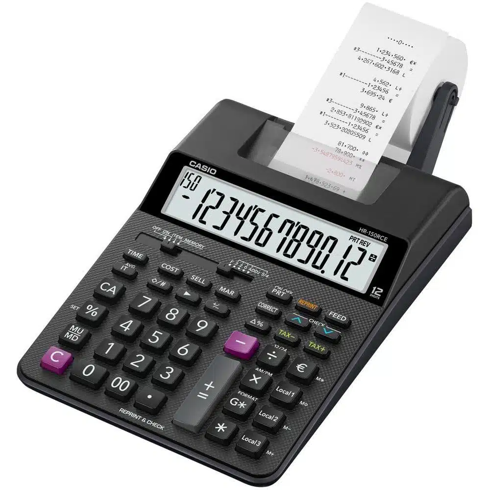Casio 12 Digit Display Printing Calculator Hrrce jpg