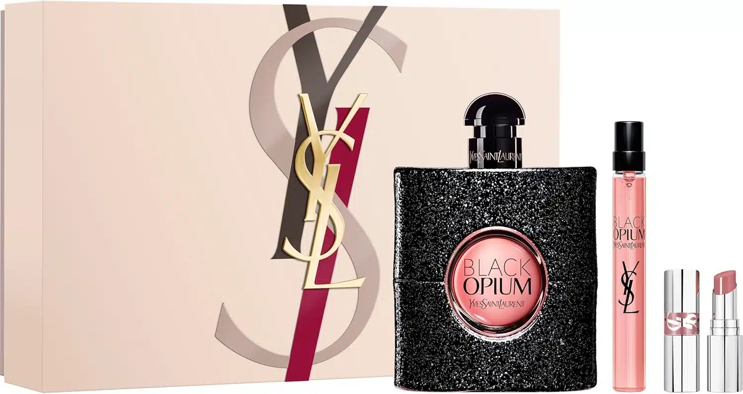 818tc51mzpl_ac_sl1500_ Yves Saint Laurent Black Opium Gift Set 90ml EDP + 10ml EDP + Mini Loveshine Lipstick - 44 Nude Lavaliere - Image 1