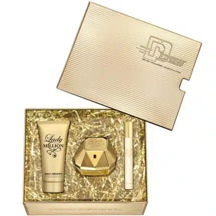 Paco Rabanne Lady Million Gift Set 50ml EDP + 75ml Body Lotion + 10ml EDP