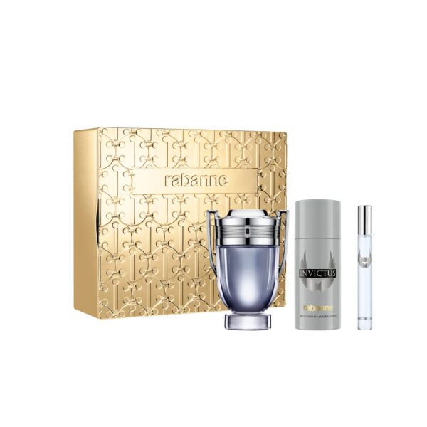 Paco Rabanne Invictus Gift Set 50ml EDT + 10ml EDT + 100ml Shower Gel