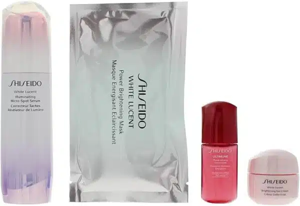 Shiseido Brightening Essentials Eye Gift Set 50ml Power Infusing Concentrate + 15ml Eye Cream + 15ml Gel Cream + Power Brightening Mask - Image 3