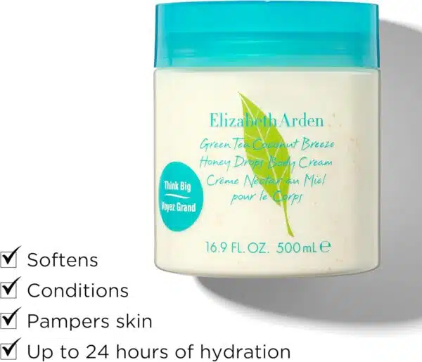 Elizabeth Arden Green Tea Coconut Breeze Honey Drops Body Cream 500ml - Image 2