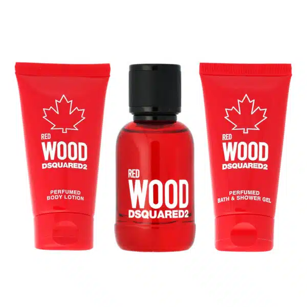 DSquared? Red Wood Gift Set 50ml EDT + 50ml Body Lotion + 50ml Shower Gel - Image 2