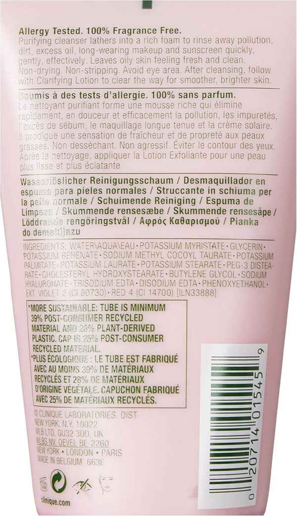 Clinique Cleansing Range Rinse-Off Foaming Cleanser 150ml - Image 3