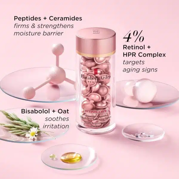Elizabeth Arden Retinol + HPR Ceramide Capsules Rapid Skin Renewing Serum 30 Capsules - Image 8
