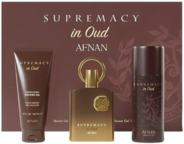 Afnan Supremacy In Oud Gift Set - EDP 100ml Spray + 150ml Shower Gel