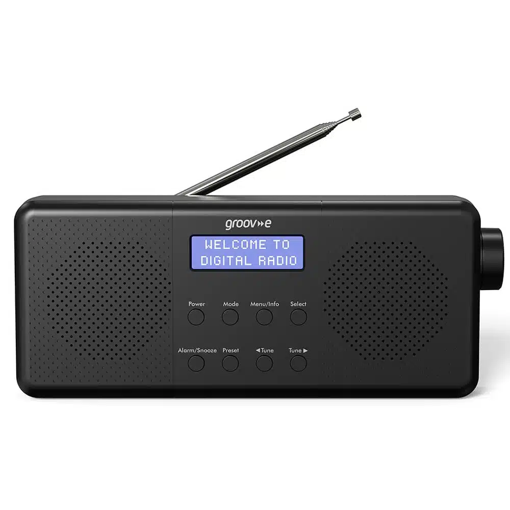 Groov-e Vienna Rechargeable Stereo DAB/FM Digital Radio with Bluetooth - Black Gvdr jpg