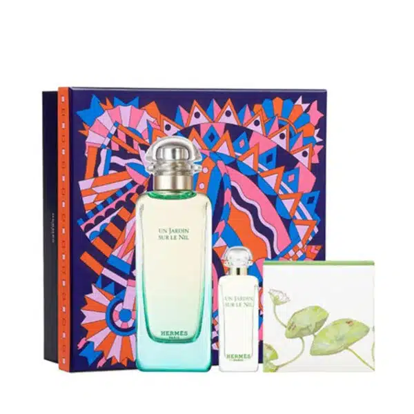Hermes Un Jardin Sur Le Nil Gift Set 100ml EDT + 7.5ml EDT + 50g Soap