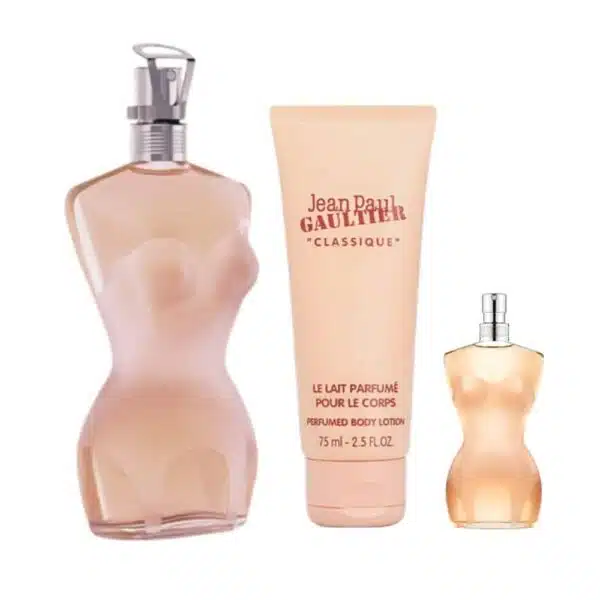 Jean Paul Gaultier Classique Gift Set 100ml EDT + 75ml Body Lotion + 6ml EDT - Image 2