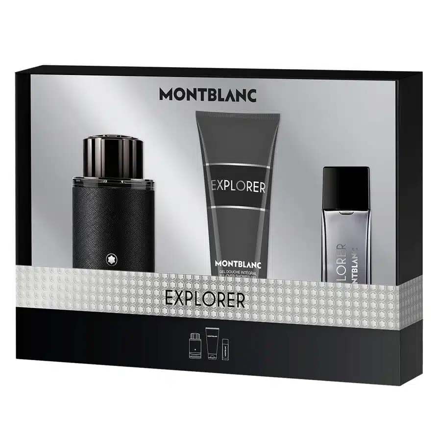 Montblanc-mens-explorer-gift-set-fragrances-3386460154390 Mont Blanc Explorer Gift Set 100ml EDP + Shower Gel 100ml + 15ml EDP - Image 1