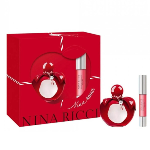 Nina Ricci Nina Rouge Gift Set 50ml EDT + 2.5g Jumbo Matte Lipstick Fancy Pink
