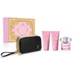 Versace Bright Crystal Gift Set 90ml EDT + 100ml Body Lotion + 100ml Shower Gel + Bag