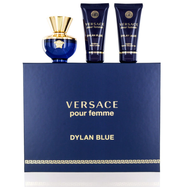 Versace Pour Femme Dylan Blue Gift Set 50ml EDP + 50ml Body Lotion + 50ml Shower Gel