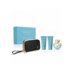 Versace Pour Femme Dylan Turquoise Gift Set 100ml EDT + 100ml Shower Gel + 100ml Body Gel+ Bag