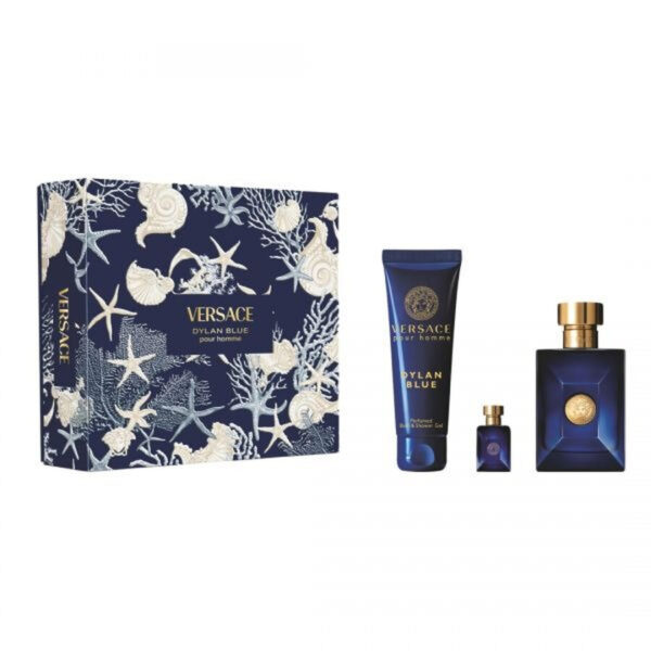 Versace Pour Homme Dylan Blue Gift Set 100ml EDT + 150ml Shower Gel + 5ml EDT