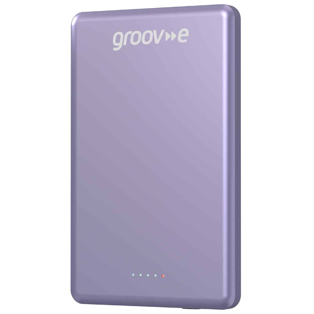 Groov-e Power Bank 5,000mAh Portable Magnetic Wireless Charger - Lilac Gvchmlc jpg