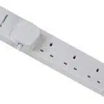 Omega 2 X2.4A USB SURGE PROTECRE 4 GANG 2M EXT LEAD