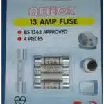 Omega 13Amp Fuse Blister Pack/4pcs