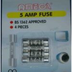 Omega 5Amp Fuse Blister Pack/4pcs