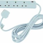 Omega 13 Amp 4-way socket 3m Ext Lead